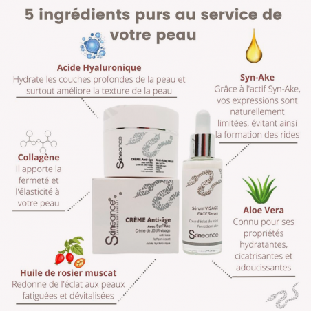 Crème de jour et sérum anti âge Soins cosmétiques Skineance